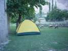 Camping Aliabad avec les moutons