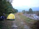 Camping au bord de la riviere de Komaki 