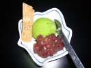 Glace au the vert , biscuites au sesame et des haricots rouge sucre