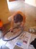 Darius nous aidant a faire un petit service a nos velos 